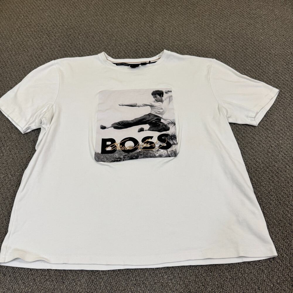 Hugo Boss X Bruce Lee T Shirt White Color Men Size XXL 2XL